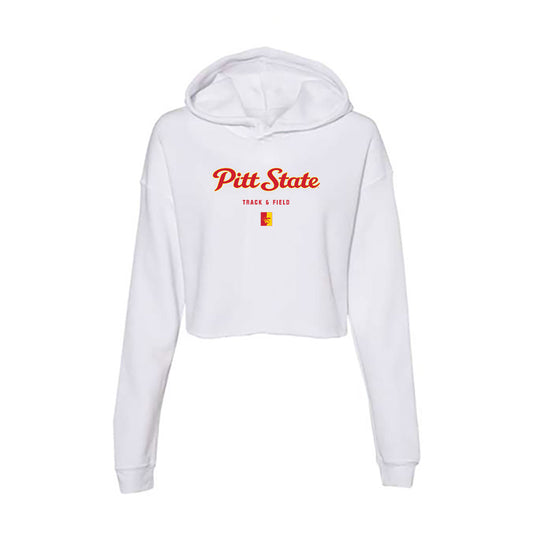 Pitt State - NCAA Men's Track & Field : Amar Williams - Women's Crop Fleece Hoodie-0