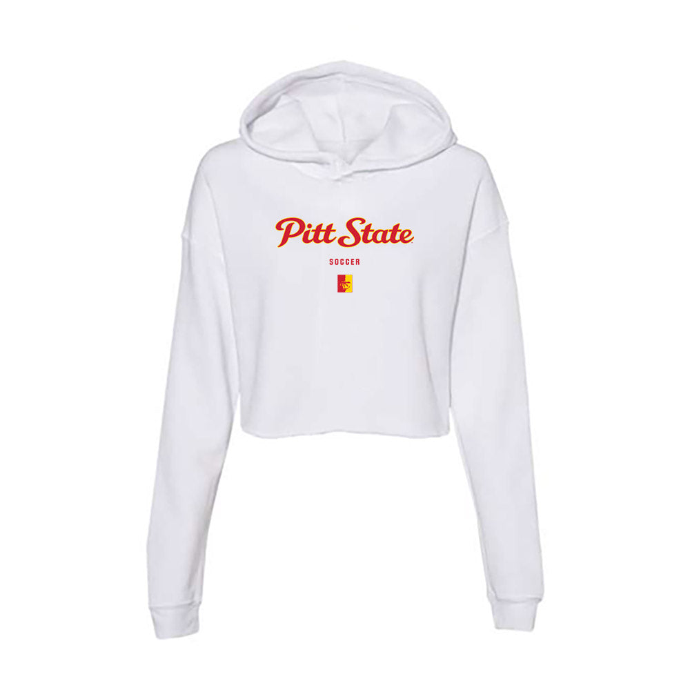 Pitt State - NCAA Women's Soccer : Trinity Gray - Women's Crop Fleece Hoodie-0