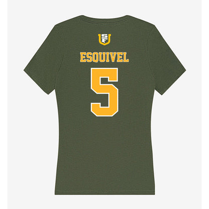 USFCA - NCAA Baseball : Eddison Esquivel - Women's V-Neck T-Shirt-1