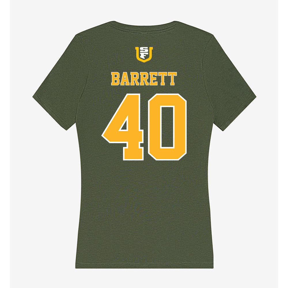 USFCA - NCAA Baseball : Gabriel Barrett - Women's V-Neck T-Shirt-1
