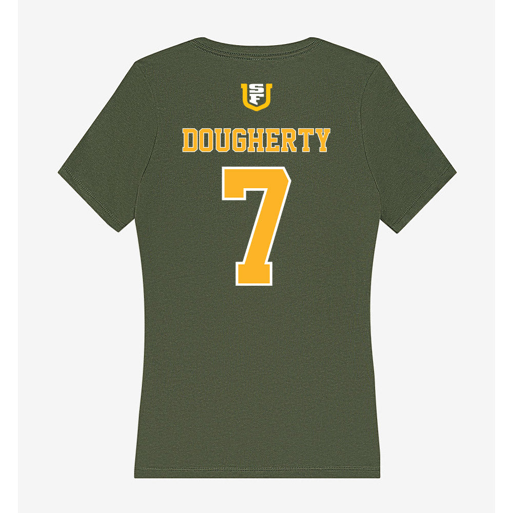 USFCA - NCAA Men's Soccer : Mason Dougherty - Women's V-Neck T-Shirt-1