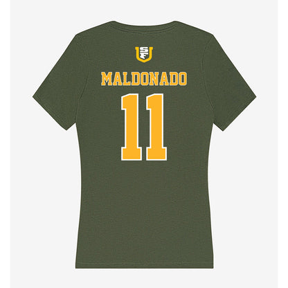 USFCA - NCAA Men's Soccer : Chris Maldonado - Women's V-Neck T-Shirt-1