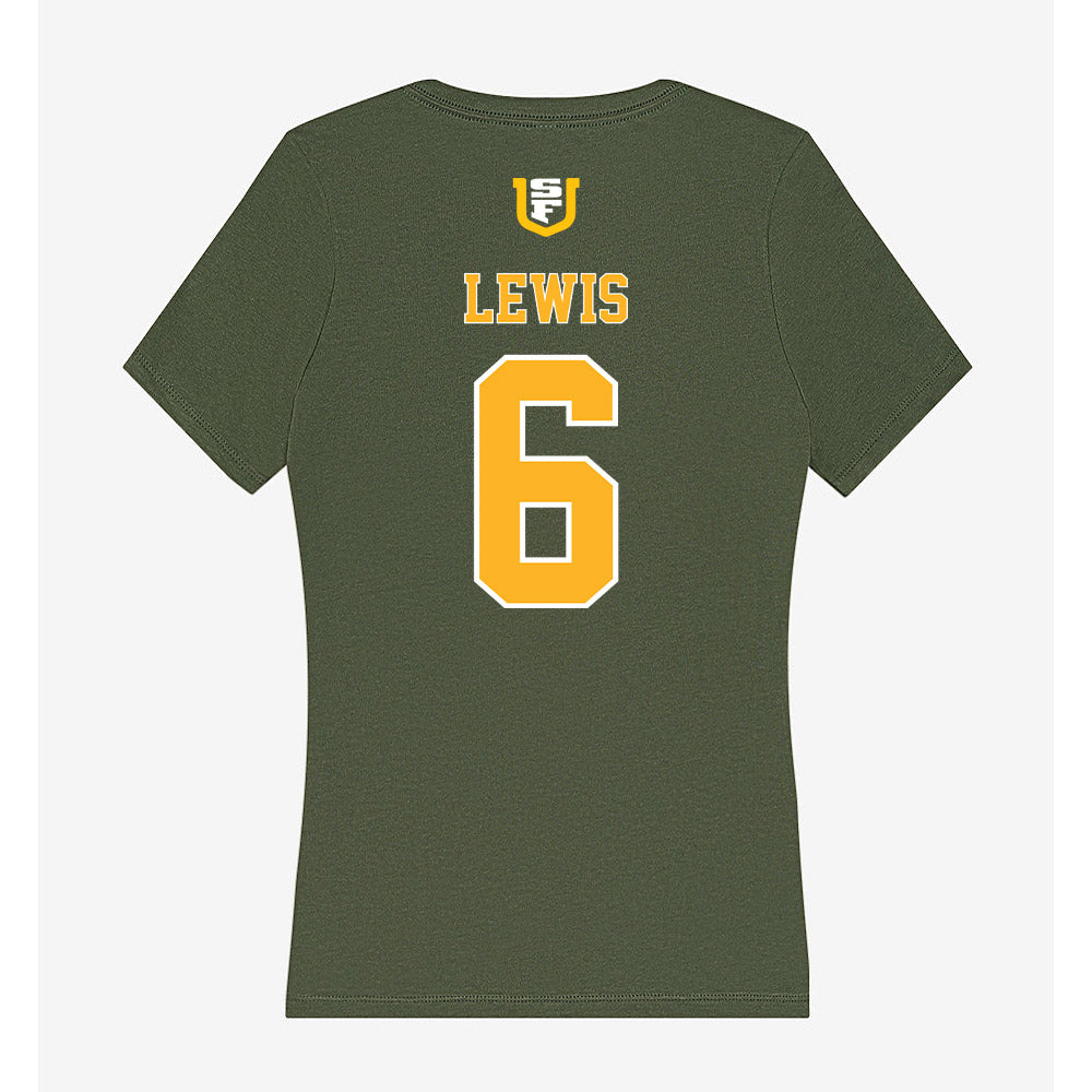 USFCA - NCAA Baseball : Jared Lewis - Women's V-Neck T-Shirt-1