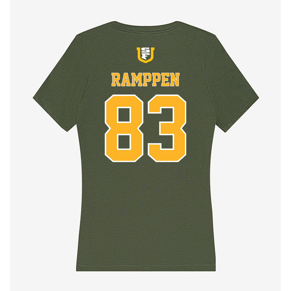 USFCA - NCAA Baseball : Zack Ramppen - Women's V-Neck T-Shirt-1