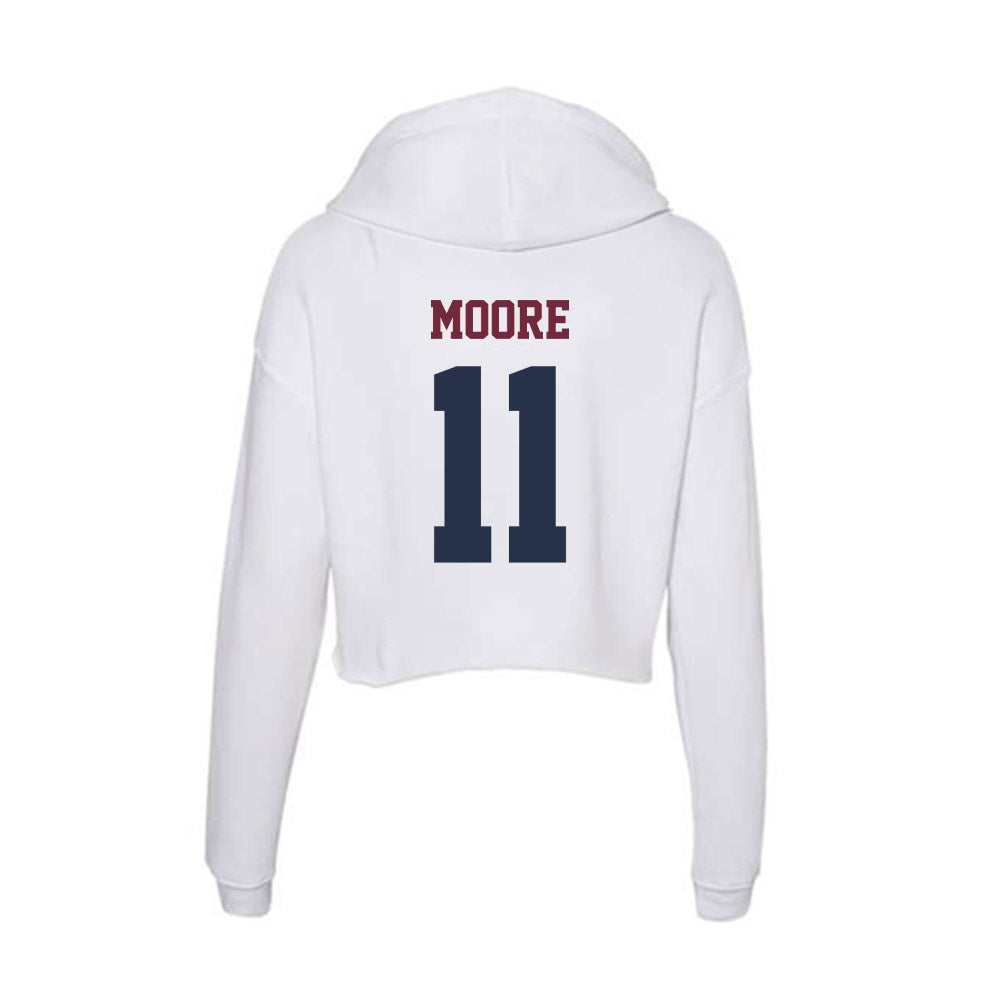 FDU - NCAA Men's Basketball : Sean Moore - Women's Crop Fleece Hoodie-1