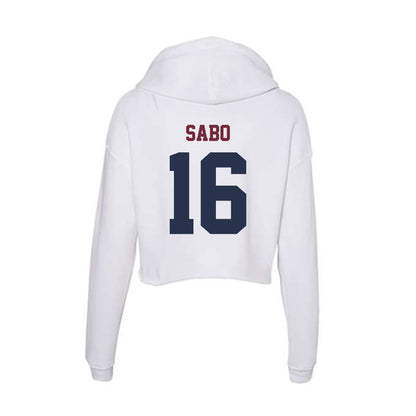 FDU - NCAA Baseball : Evan Sabo - Women's Crop Fleece Hoodie-1