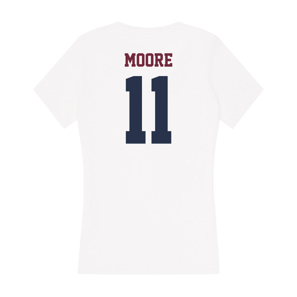 FDU - NCAA Men's Basketball : Sean Moore - Women's V-Neck T-Shirt-1