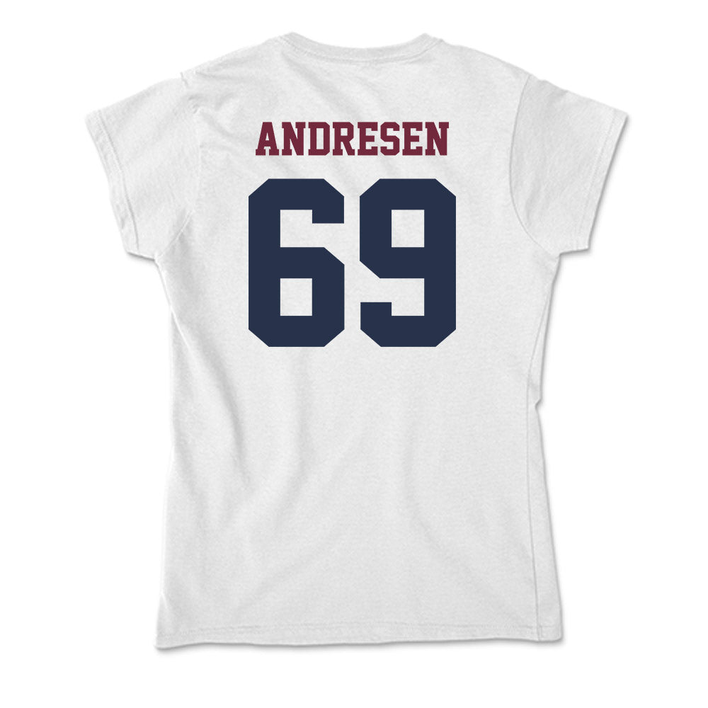 FDU - NCAA Men's Tennis : Jaden Andresen - Soft Style Women’s T-Shirt-1