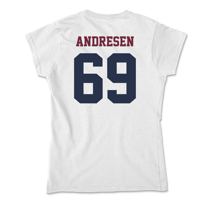 FDU - NCAA Men's Tennis : Jaden Andresen - Soft Style Women’s T-Shirt-1