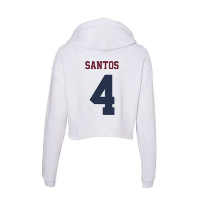 FDU - NCAA Baseball : Aaron Santos - Women's Crop Fleece Hoodie-1
