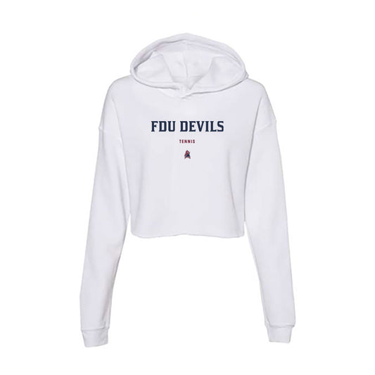 FDU - NCAA Men's Tennis : Jaden Andresen - Women's Crop Fleece Hoodie-0