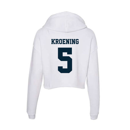 Utah State - NCAA Softball : Faith Kroening - Women's Crop Fleece Hoodie-1