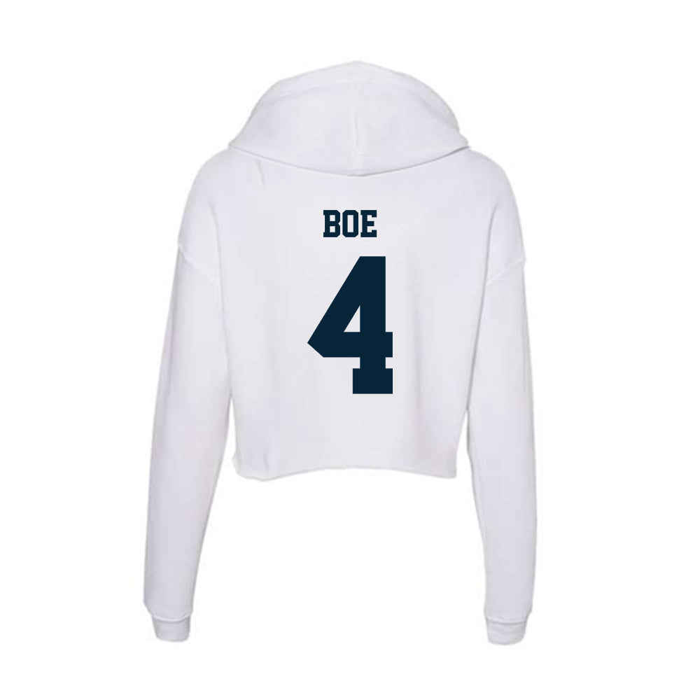Utah State - NCAA Men's Basketball : Brayden Boe - Women's Crop Fleece Hoodie-1