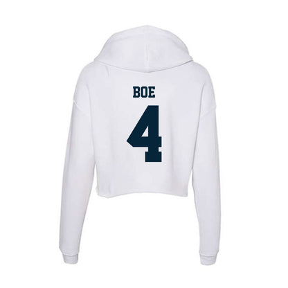 Utah State - NCAA Men's Basketball : Brayden Boe - Women's Crop Fleece Hoodie-1