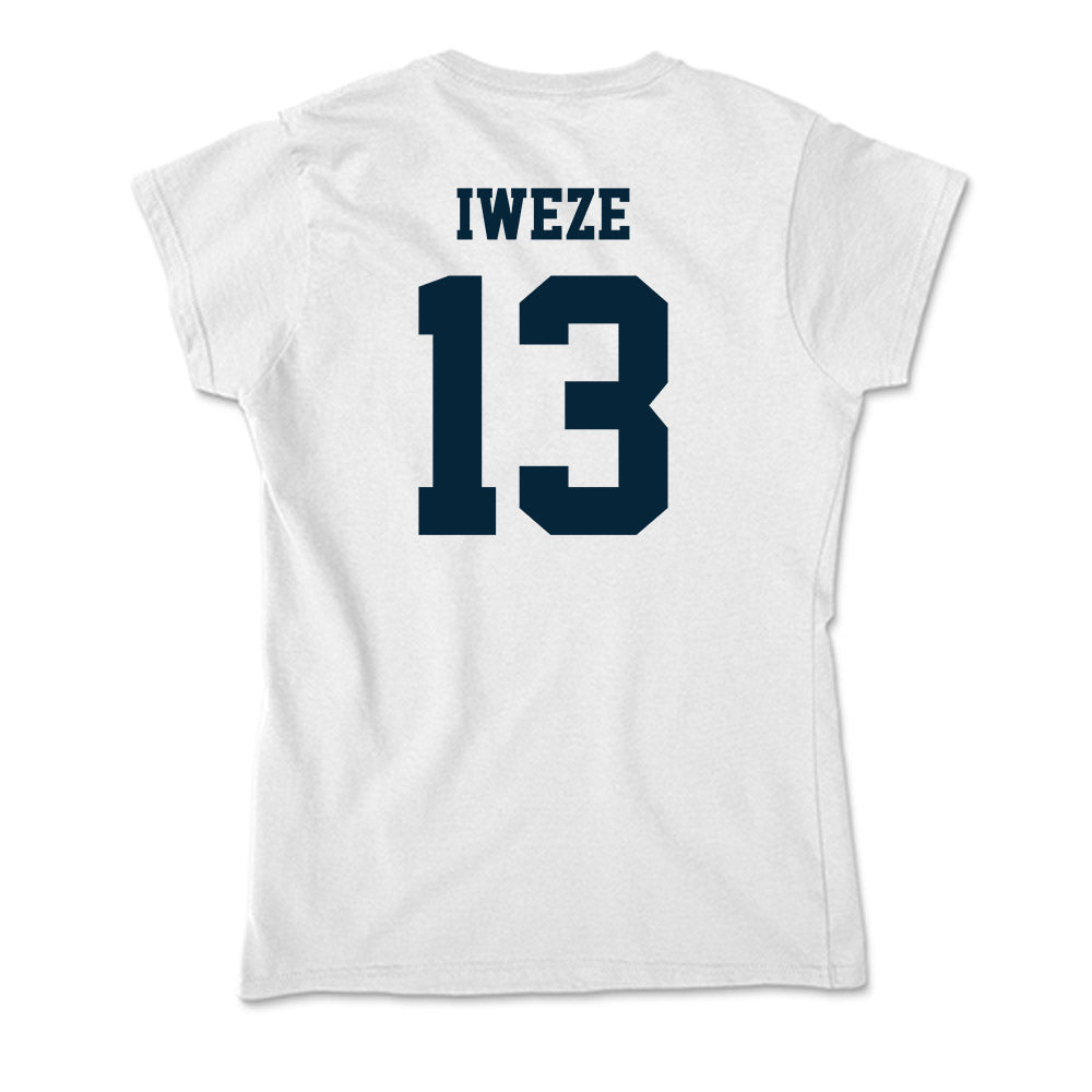 Utah State - NCAA Men's Basketball : David Iweze - Soft Style Women’s T-Shirt-1