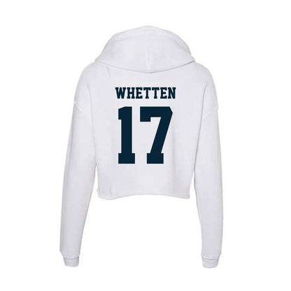 Utah State - NCAA Baseball : Davis Whetten - Women's Crop Fleece Hoodie-1