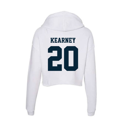Utah State - NCAA Men's Basketball : Luke Kearney - Women's Crop Fleece Hoodie-1