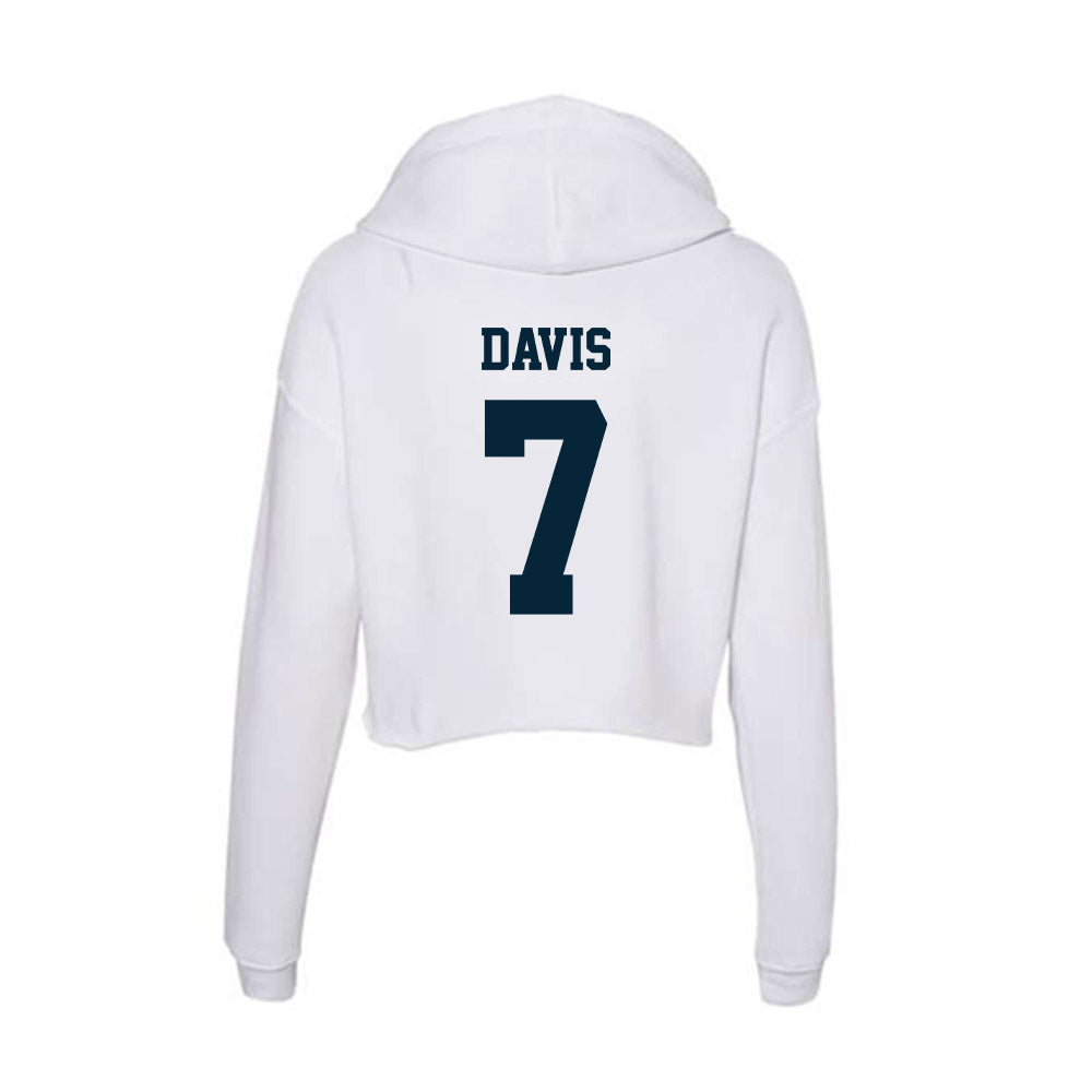 Utah State - NCAA Football : Kahanu Davis - Women's Crop Fleece Hoodie-1