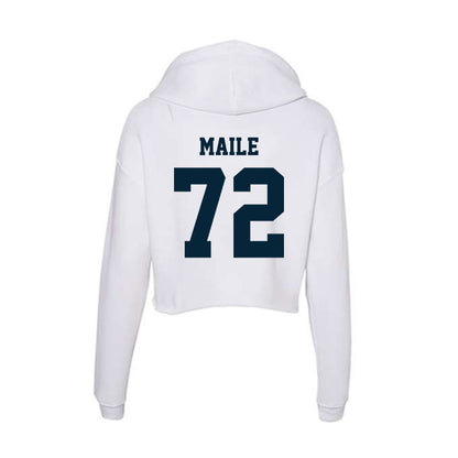 Utah State - NCAA Football : George Maile - Women's Crop Fleece Hoodie-1