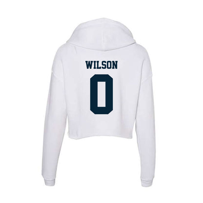 Utah State - NCAA Women's Basketball : Rachel Wilson - Women's Crop Fleece Hoodie-1