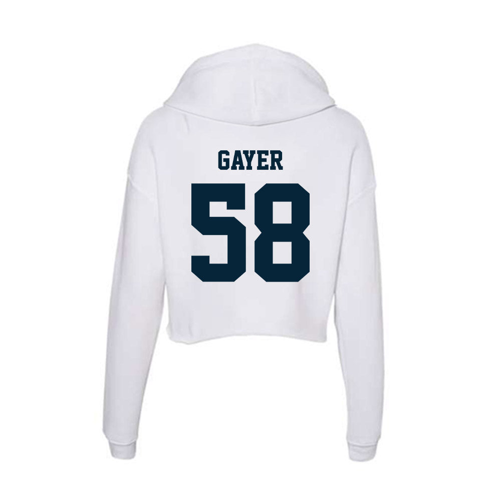 Utah State - NCAA Football : John Gayer - Women's Crop Fleece Hoodie-1