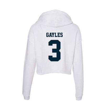 Utah State - NCAA Women's Basketball : Aaliyah Gayles - Women's Crop Fleece Hoodie-1