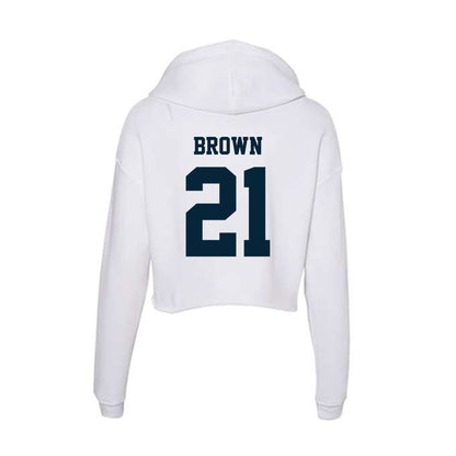 Utah State - NCAA Football : Carter Brown - Women's Crop Fleece Hoodie-1