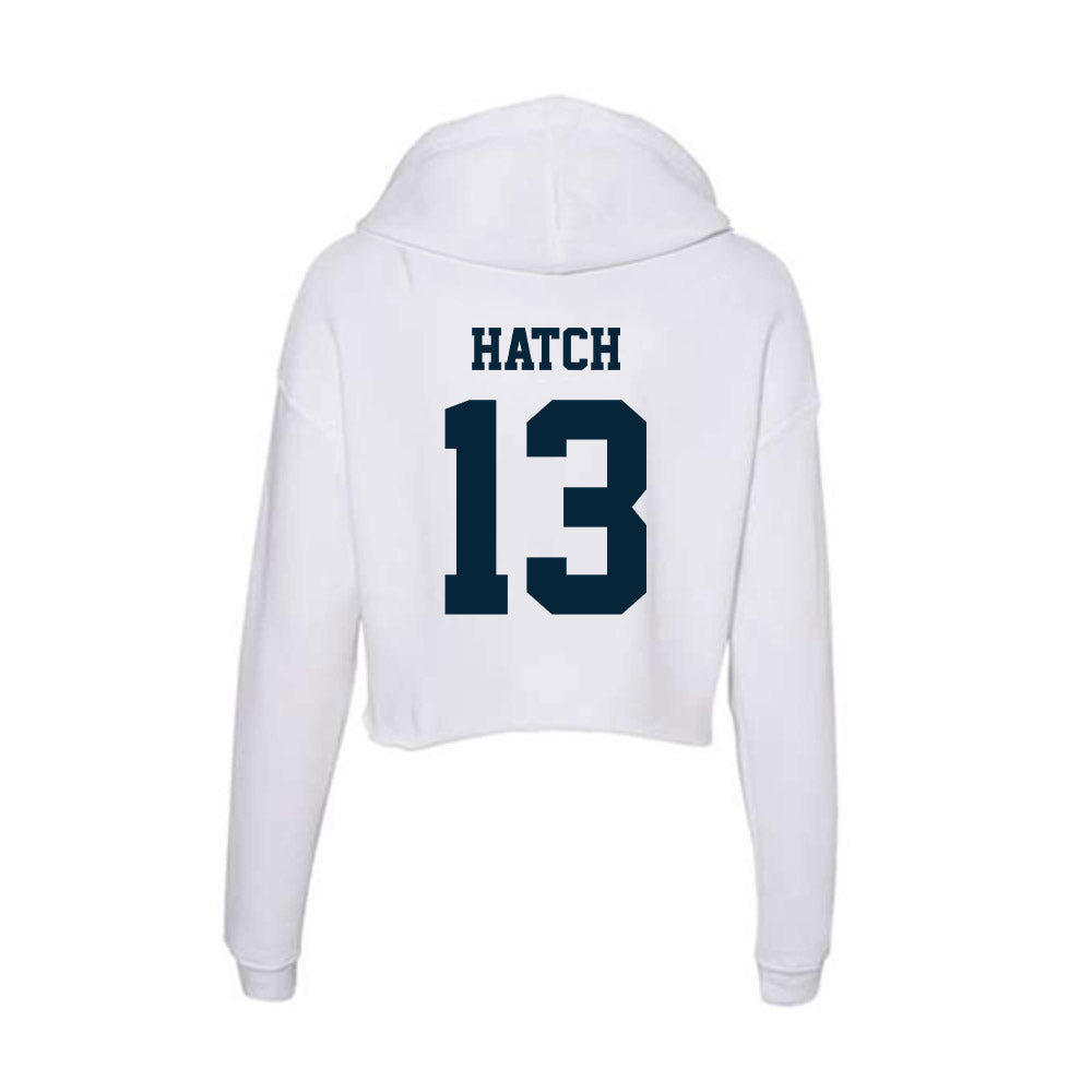 Utah State - NCAA Football : Hyrum Hatch - Women's Crop Fleece Hoodie-1