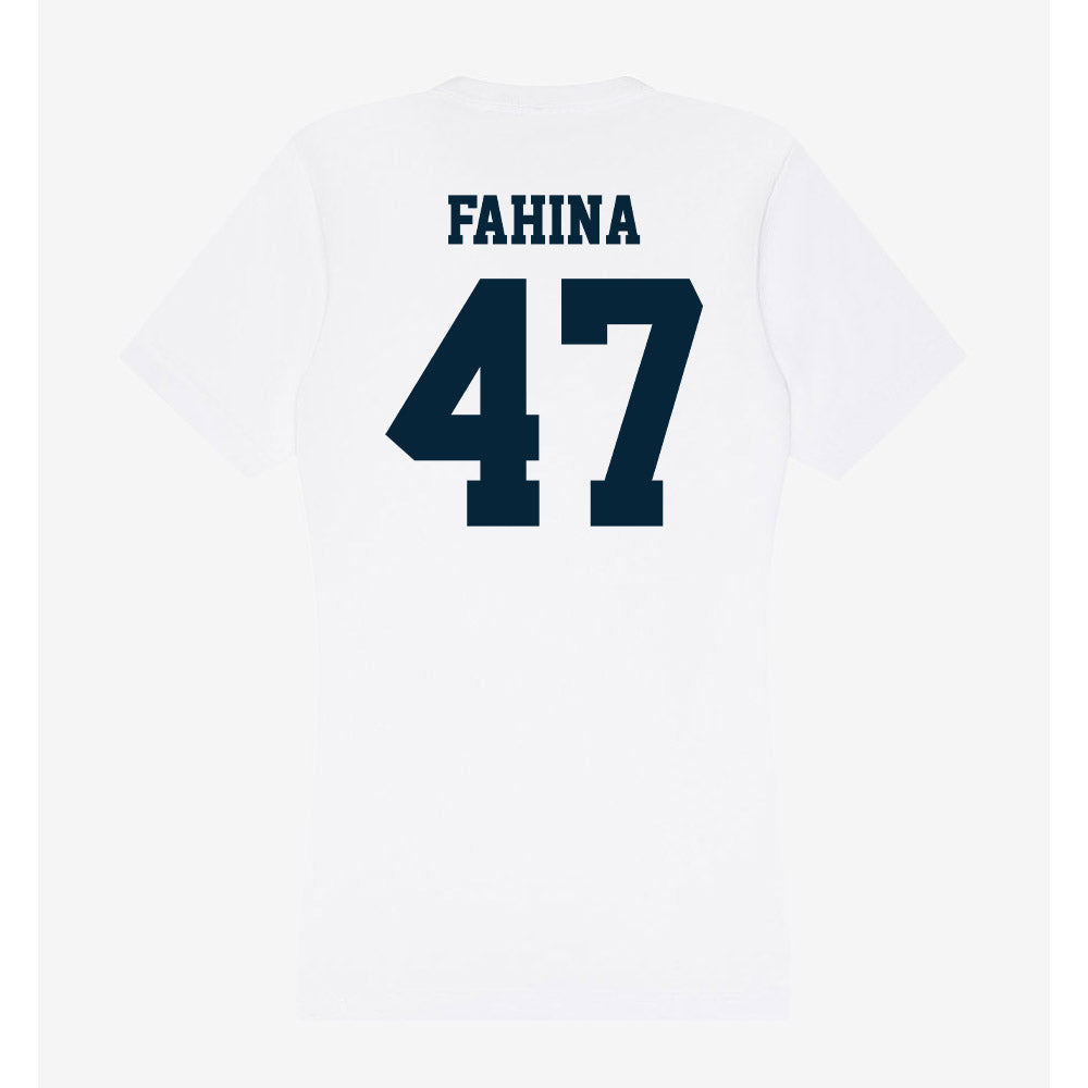 Utah State - NCAA Football : Naki Fahina - Women's V-Neck T-Shirt-1