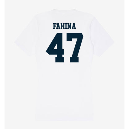 Utah State - NCAA Football : Naki Fahina - Women's V-Neck T-Shirt-1