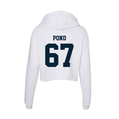 Utah State - NCAA Football : Adam Pond - Women's Crop Fleece Hoodie-1