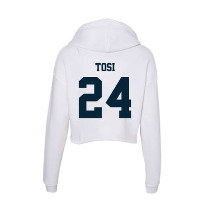 Utah State - NCAA Men's Basketball : Kingston Tosi - Women's Crop Fleece Hoodie-1