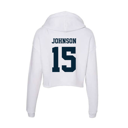 Utah State - NCAA Women's Basketball : Gracie Johnson - Women's Crop Fleece Hoodie-1