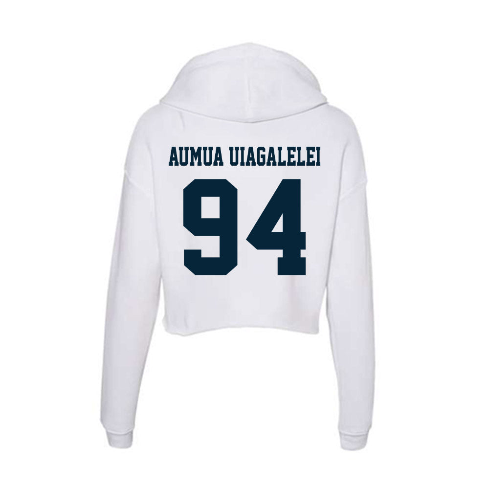 Utah State - NCAA Football : Kone Aumua Uiagalelei - Women's Crop Fleece Hoodie-1