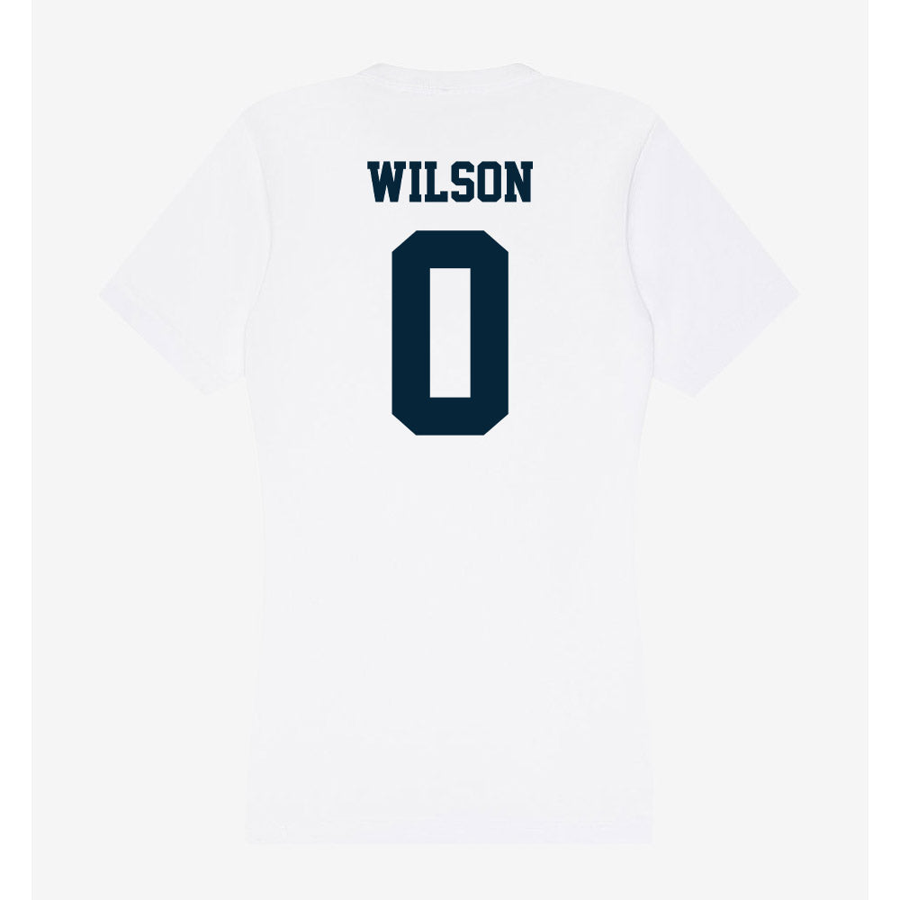 Utah State - NCAA Women's Basketball : Rachel Wilson - Women's V-Neck T-Shirt-1