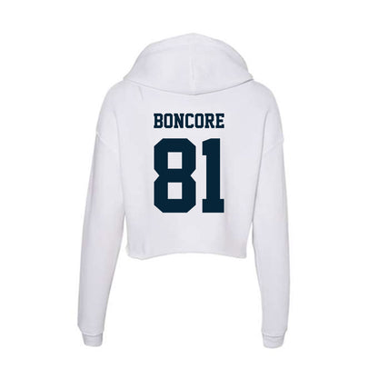 Utah State - NCAA Football : Nikko Boncore - Women's Crop Fleece Hoodie-1