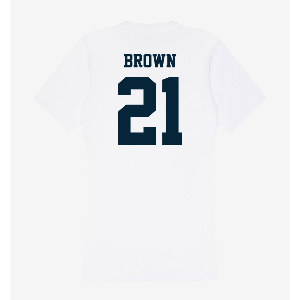 Utah State - NCAA Football : Carter Brown - Women's V-Neck T-Shirt-1