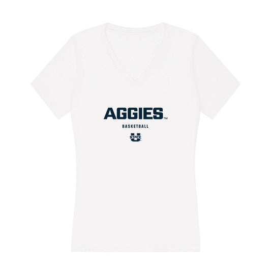 Utah State - NCAA Women's Basketball : Ava Smith - Women's V-Neck T-Shirt-0