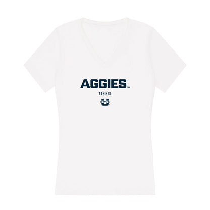 Utah State - NCAA Women's Tennis : Kylee Sperry - Women's V-Neck T-Shirt-0