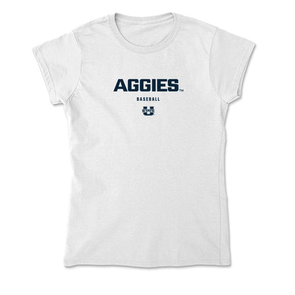 Utah State - NCAA Baseball : Davis Whetten - Soft Style Women’s T-Shirt-0
