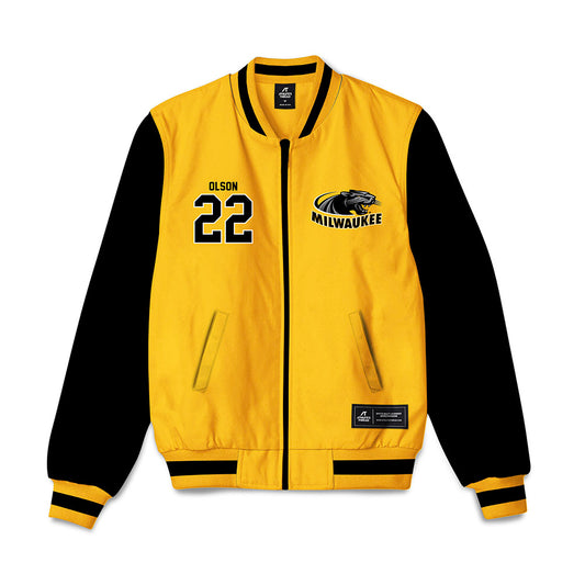 UW Milwaukee - NCAA Women's Basketball : Olivia Olson - Bomber Jacket-0