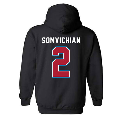 LMU - NCAA Women's Basketball : Mari Somvichian - Classic Shersey Hooded Sweatshirt-1