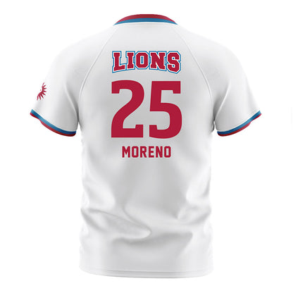 LMU - NCAA Men's Soccer : Greyson Moreno - White Soccer Jersey-1