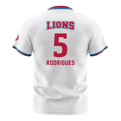 LMU - NCAA Men's Soccer : Nathan Rodrigues - White Soccer Jersey-1