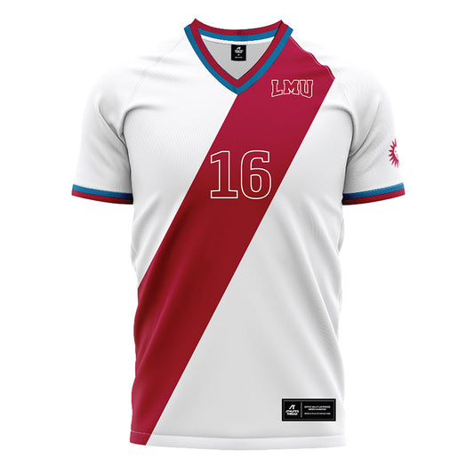 LMU - NCAA Men's Soccer : Mathew Habovstak - White Soccer Jersey-0