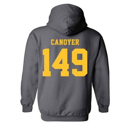 NDSU - NCAA Wrestling : Brayden Canoyer - Classic Shersey Hooded Sweatshirt-1
