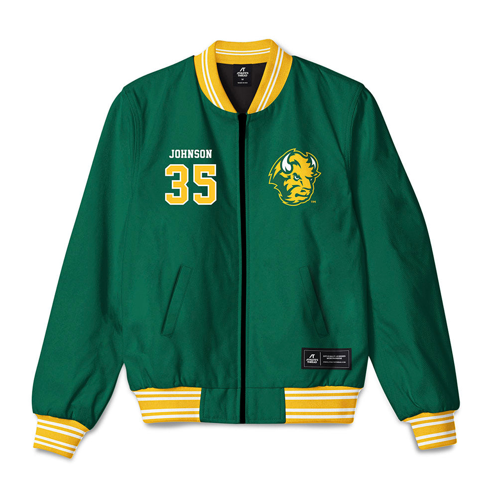 NDSU - NCAA Women's Basketball : Mckenna Johnson - Bomber Jacket-0