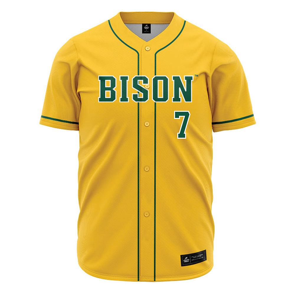 NDSU - NCAA Baseball : Evan Gustafson - Yellow Jersey-0