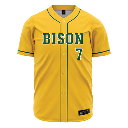 NDSU - NCAA Baseball : Evan Gustafson - Yellow Jersey-0