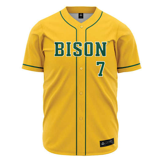 NDSU - NCAA Baseball : Evan Gustafson - Yellow Jersey-0